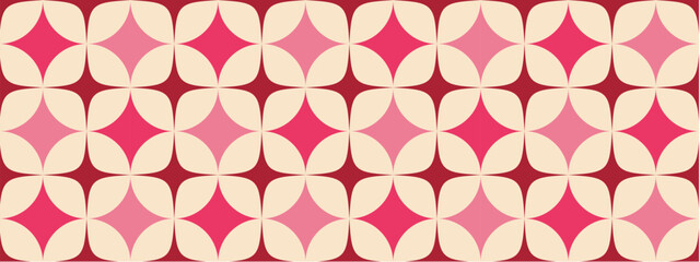 50s Mid Century Modern Seamless Pattern, Vector Pattern