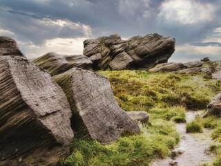 Rock landscape in the Peak District