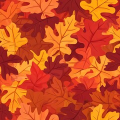 Fototapeta premium background autumn Maple oak Leaves Seamless Pattern