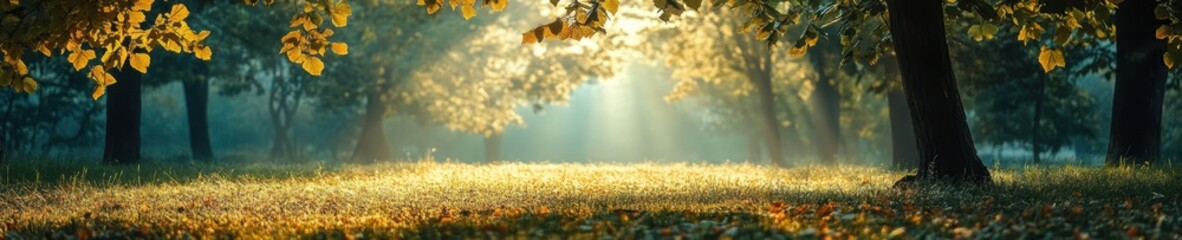 Golden Light in the Forest