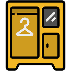 wardrobe filled line icon