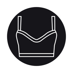 Tank Top line black icon.