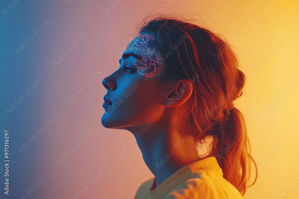 Aufkleber electrophysiology neuromodulation brain computer interface biofeedback and neurocomputation woman wi