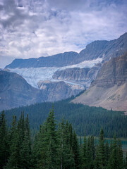 Canadian glacier on icefields parkway