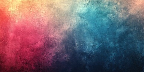 Abstract Textured Background with Red, Yellow, and Blue Gradient