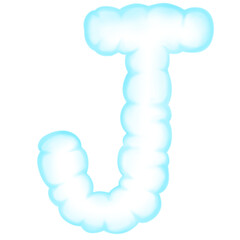 Cloud alphabet, Artificial letters sky fluffy