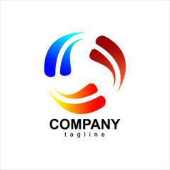 Logo Design Business Company Circle Vector Editable Modern Elegant