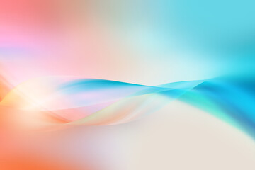 Modren bright Abstract dynamic line wave curve soft light gradient colorful background design for graphic pattern web illustration technology internet network smart digital backdrop wallpaper