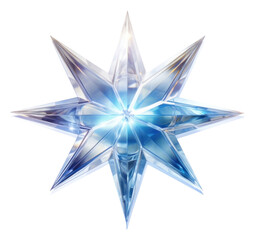 Obraz premium PNG Light star illuminated christmas snowflake.