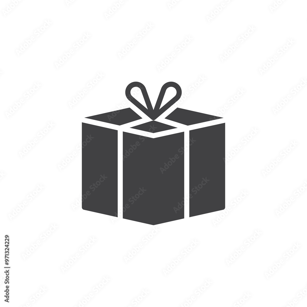 Wall mural surprise gift box vector icon