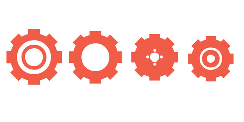 Gear wheel icon set. Simple Gear wheel collection. Cogwheel. Gear icons. Vector