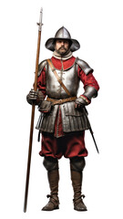 Fototapeta premium PNG English pikemen weapon white background protection.