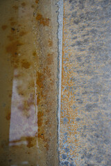 Close-up of rusty excavator shovel, cropped