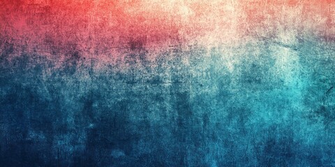 Abstract grunge textured background with blue, teal, red, and white color gradient.