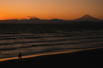 Sunset on the beach