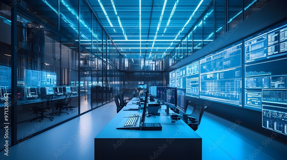 Aufkleber a photograph depicting a digital twin system facilitating technological advancement and optimization