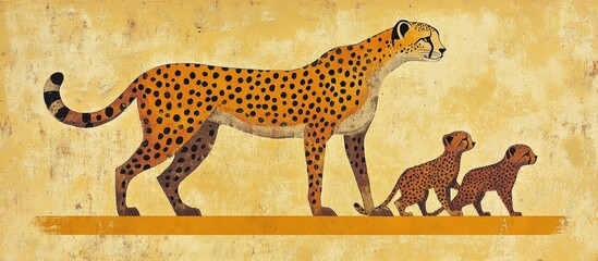 A mother cheetah with her young cubs showcasing the family dynamics of these graceful big cats