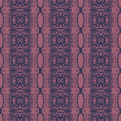 Seamless vintage pattern with an effect of attrition. Vintage decorative elements. 