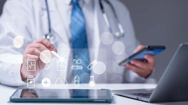 home care, A healthcare professional utilizes digital tools to enhance patient care, integrating technology for better diagnostics and treatment outcomes, showcasing the future of medical practice