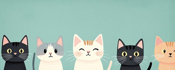 Obraz premium Craft a minimalist logo of a whimsical cat in a unique pose using pastel colors for a pet supply store