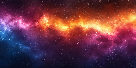 Naklejka premium A stunning view of a nebula with vibrant colors and twinkling stars.