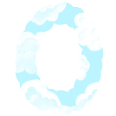Cloud alphabet, Artificial letters sky fluffy