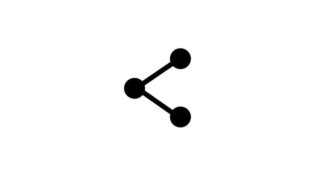 Share sharing icon. Social Networking Service symbol consisting of three connected circles forming a triangular shape.
