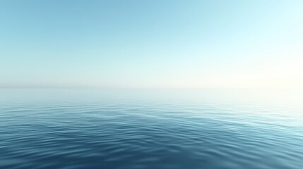 Obraz premium Tranquil Empty Water Surface - Serene 3D Rendering with Calm Ripples and Reflective Minimalist Background