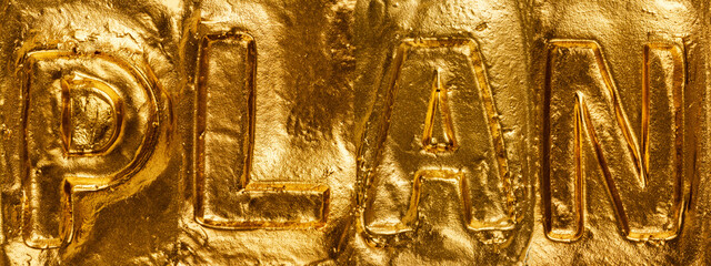 The word Tips on a shiny gold texture, Big size.