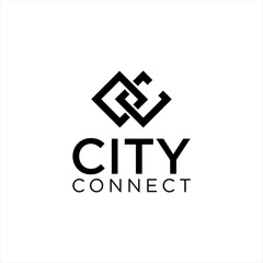 City Connect Logo - Interlocking Squares
