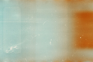 Old grunge Blank grained film strip texture background with heavy grain, dust and light leak
