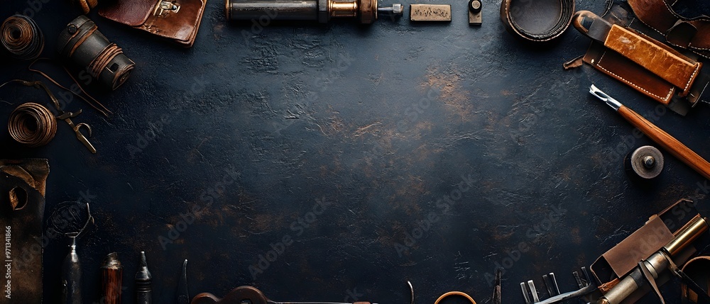 Aufkleber an array of traditional craftsmanship tools and equipment showcasing the expert methods and techniqu