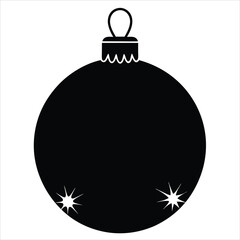 Christmas Tree Ornament Silhouettes for Seasonal Design.
