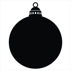 Christmas Tree Ornament Silhouettes for Seasonal Design.
