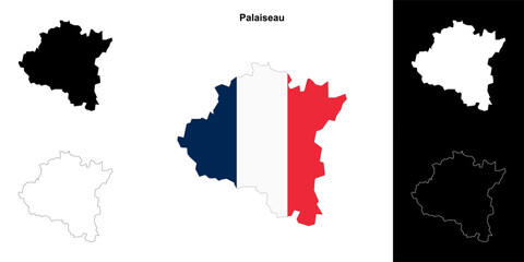 Palaiseau arrondissement outline map set