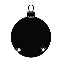 Christmas Tree Ornament Silhouettes for Seasonal Design.
