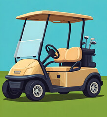 golf cart on course