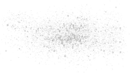 White glowing light effect with many glitter particles. Starry cloud with dust. Magic christmas decoration. Luminous bokeh softly shimmering white light. Light abstract glowing lights. PNG.
