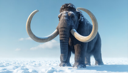 Prehistoric mammoth, an extinct giant of the ice age