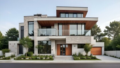 Fototapeta premium A modern multistory residential building