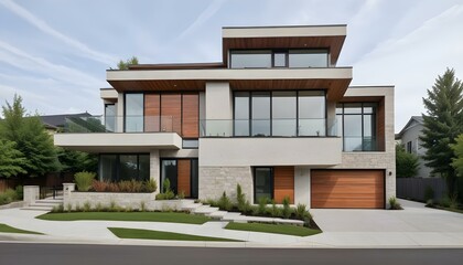 Fototapeta premium A modern multistory residential building