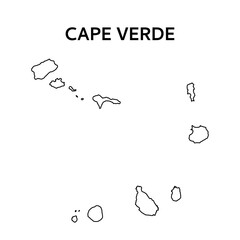 cape verde outline map. Abstract design, vector illustration. 