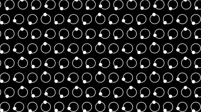 Animaci&oacute;n vectorial de c&iacute;rculos girando en bucle perfecto