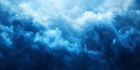 Obraz premium Abstract blue clouds with a light source in the upper right corner.
