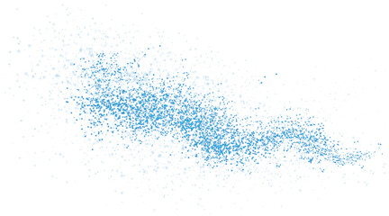 Obraz premium Blue glowing light effect with many glitter particles. Starry cloud with dust. Magic christmas decoration. Luminous bokeh softly shimmering blue light. Light abstract glowing lights. PNG. 