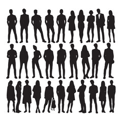 Working man vector in different poses.