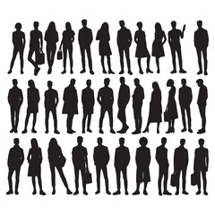 Working man vector in different poses.