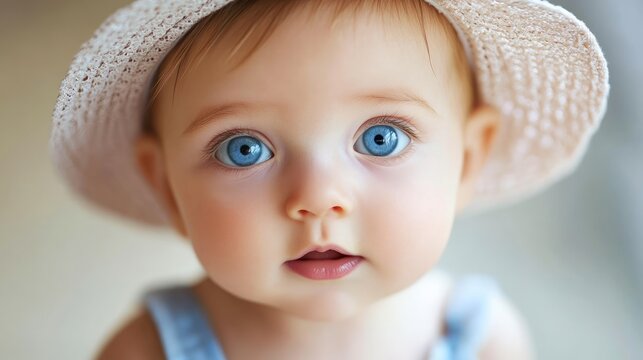 Portrait of a cute fat baby