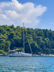 sailing boat on the lake