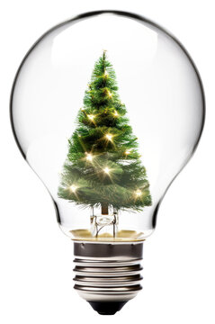 PNG Christmas lightbulb tree white background.